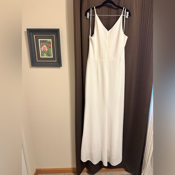 BHLDN Stella Sleeveless V-Neck Stretch Crepe Maxi Dress - Picture 3 of 6